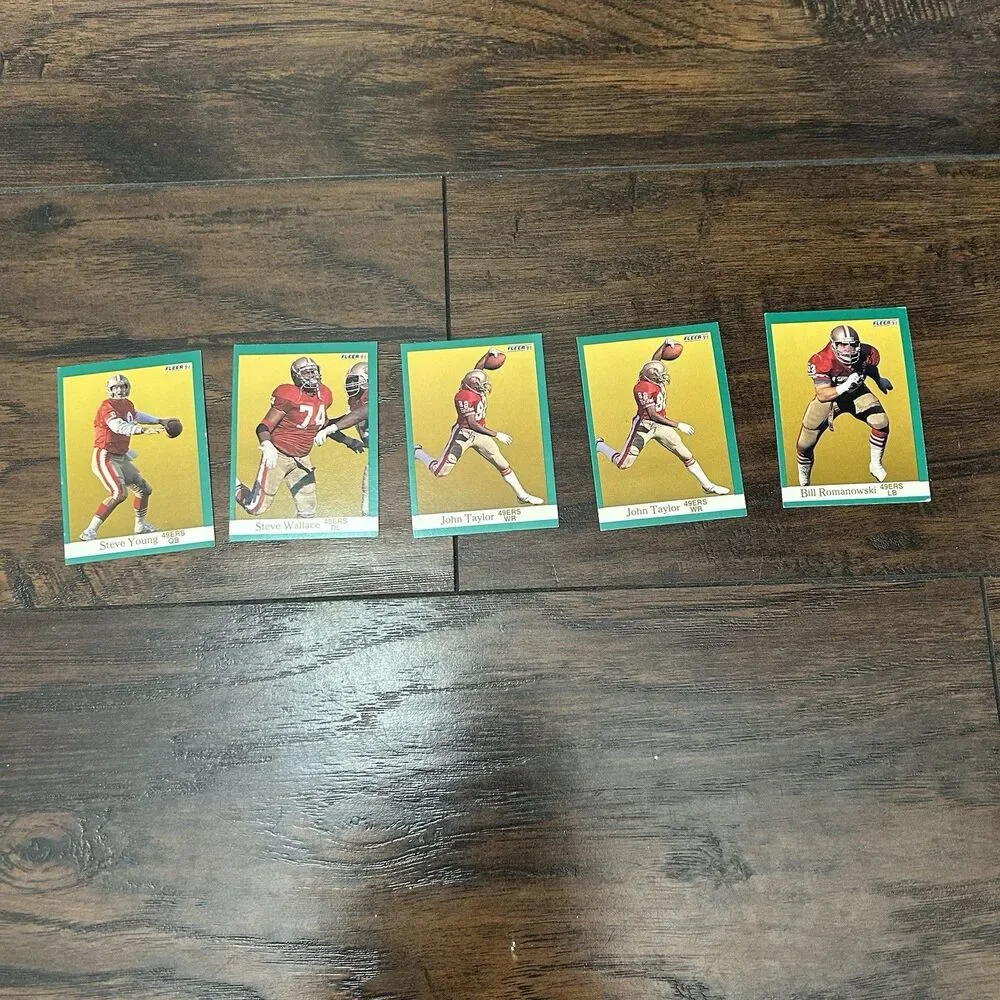 1991 San Francisco 49ers Football Card Lot Of  5 Trading Cards